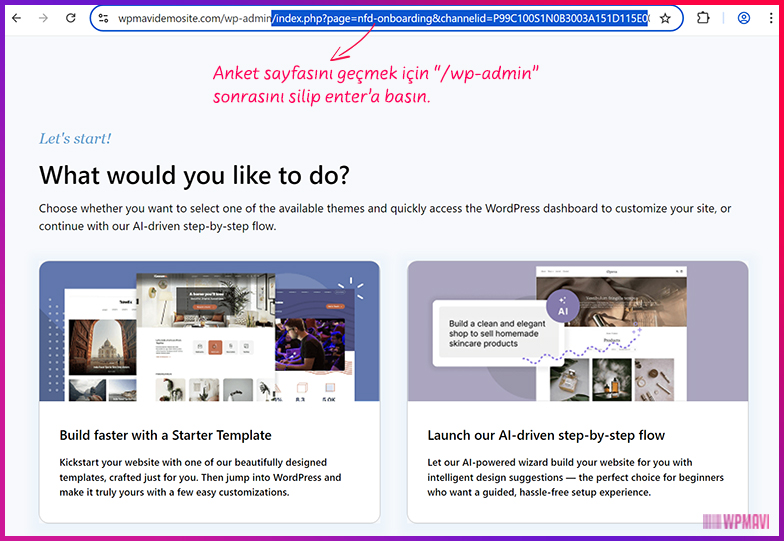 WordPress Site Yapma - Anketi Geç