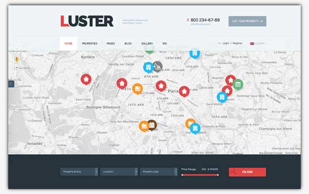 Luster - WordPress Emlak Teması