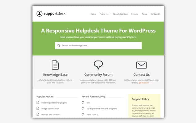 Support Desk - (WordPress Soru Cevap Teması)
