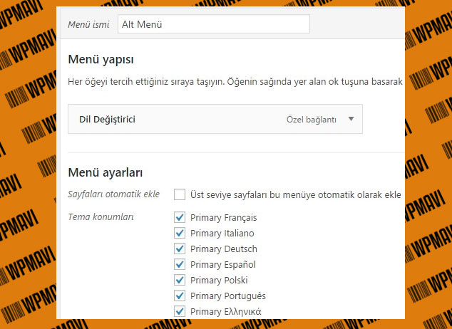Wordpress Farklı Dilde İçerik Oluşturma ve Her Dil İçin Farklı Menü Oluşturma