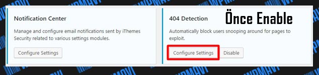 iThemes Security 404 Detection Ayarları