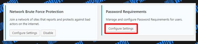 iThemes Security Ayarları Password Requirements Ayarları