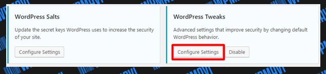 iThemes Security WordPress Tweaks Ayarları