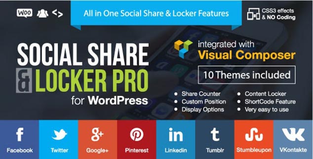 WordPress Sosyal Medya Paylaşım Eklentisi Social Share & Locker Pro