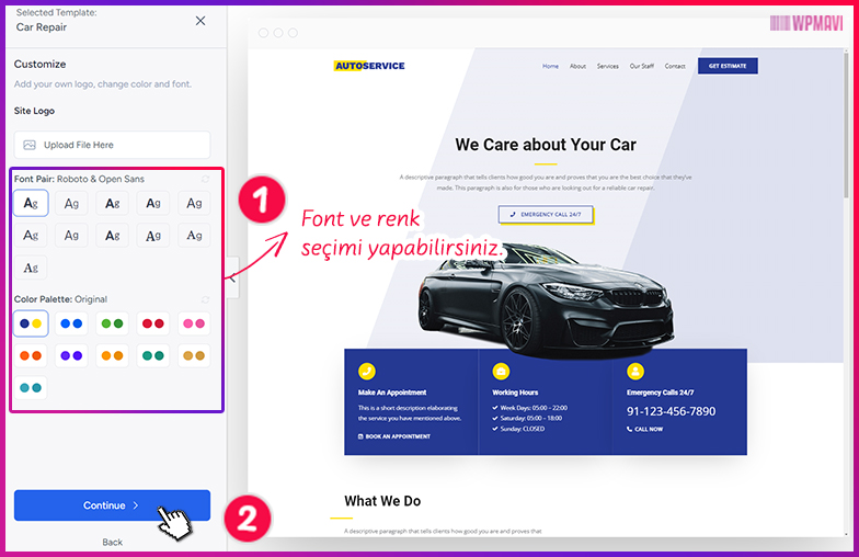 elementor ile web sitesi kurmak - Hazır Tema Yükleme 7. Adım