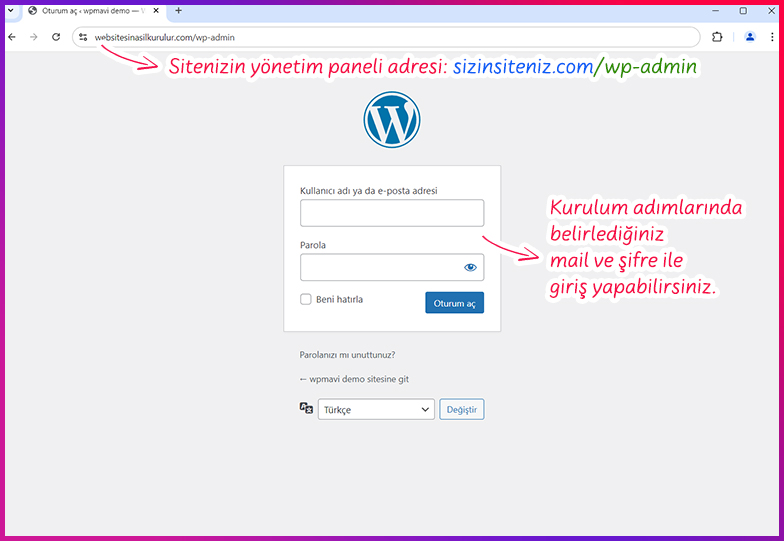 elementor site kurulumu - Site Yönetim Paneline Ulaşım Adresi