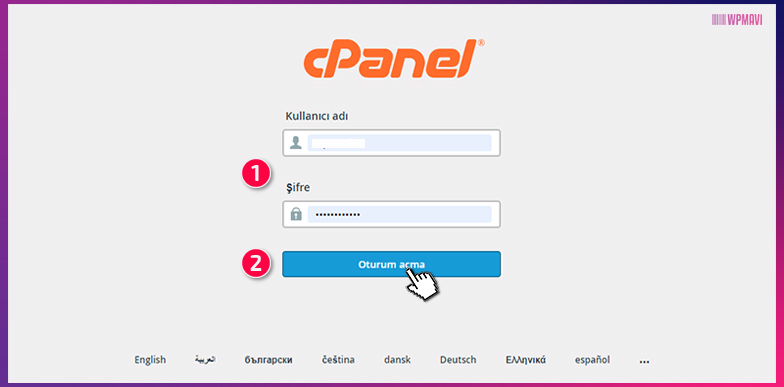 Emlak Web Tasarım - cPanel'e Ulaşma Adım 4