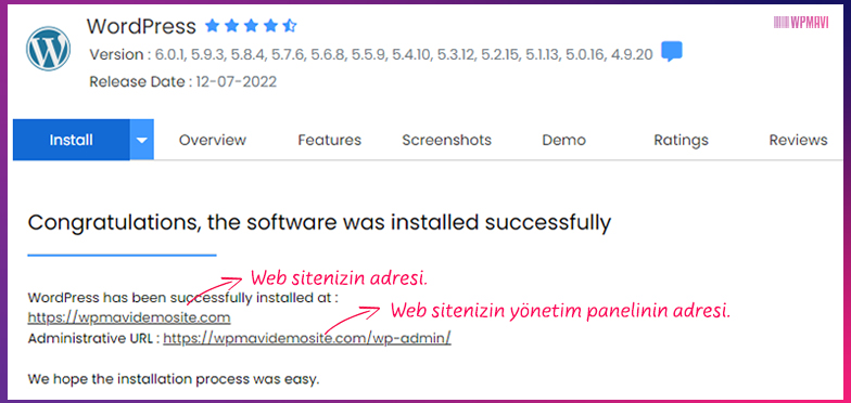 WordPress Emlak Sitesi - Site Yönetim Paneli Adresi