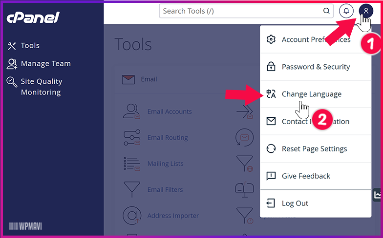info hesap açma - cPanel Türkçeleştirme