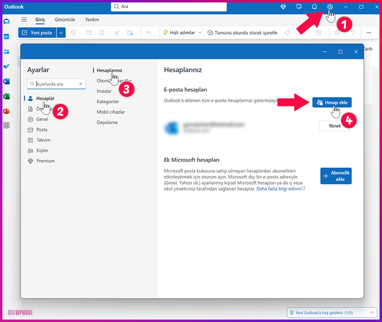 info mail açma- Outlook Şirket Maili Kurma 1. Adım