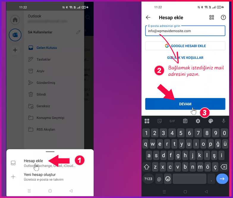 kurumsal mail kurulumu - Şirket Mailini Telefona Kurma (Outlook) 2. Adım