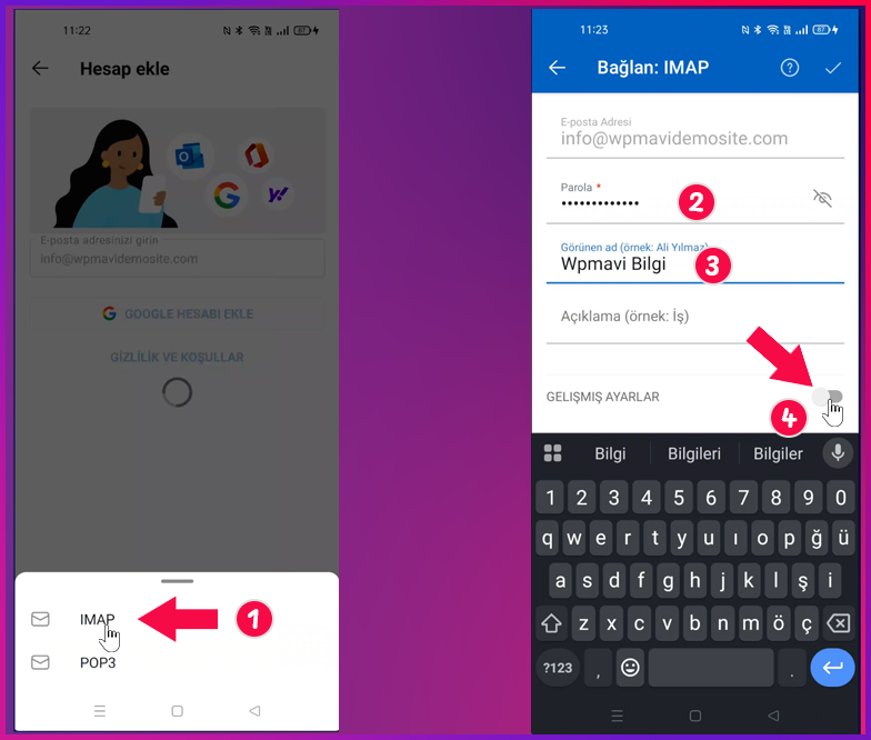şirket maili açma - Şirket Mailini Telefona Kurma (Outlook) 2. Adım