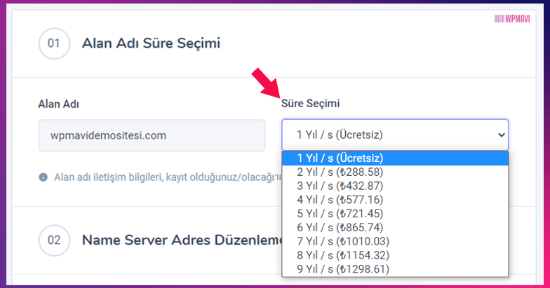 Şirket Sitesi Kurmak - Domain İçin Süre Seçimi Şirket Sitesi Kurmak - Domain İçin Süre Seçimi