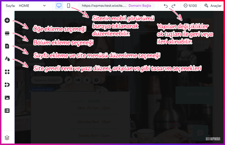 wix site yapmak - Site Düzenleme Araçları