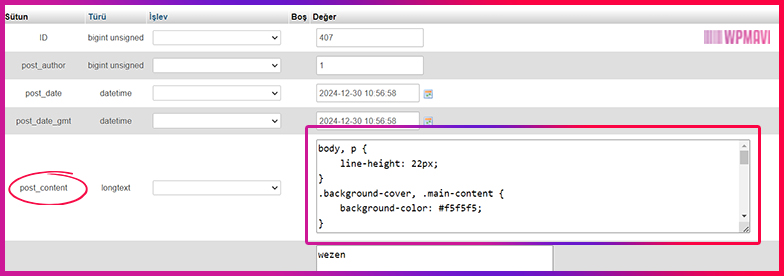 özelleştir ek css kodları nerede saklanır 6. adım