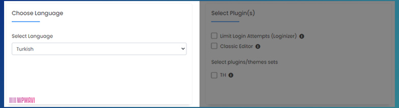 WP Kurmak - Choose Language