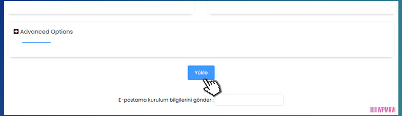 WordPress Kurma - Yükle Butonu